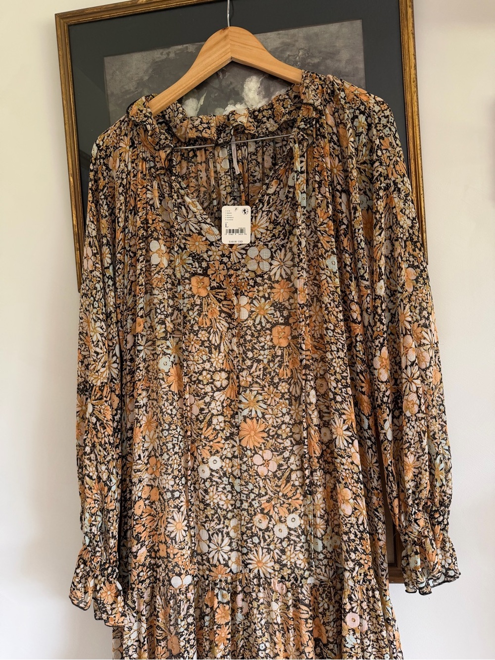 Free People Feeling Groovy Maxi Dress sz L NWT - Picture 4 of 11